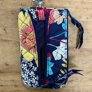 Blue Floral Pattern Quilted Vera Bradley Key and Change Purse